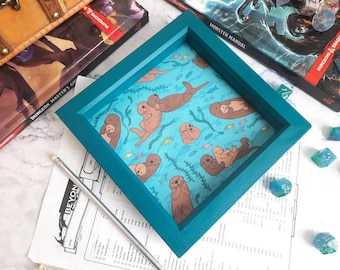 Otter Dice Tray, Personalised Dnd Dice Tray, Gaming Dice Tray, TTRPG Dice Tray,