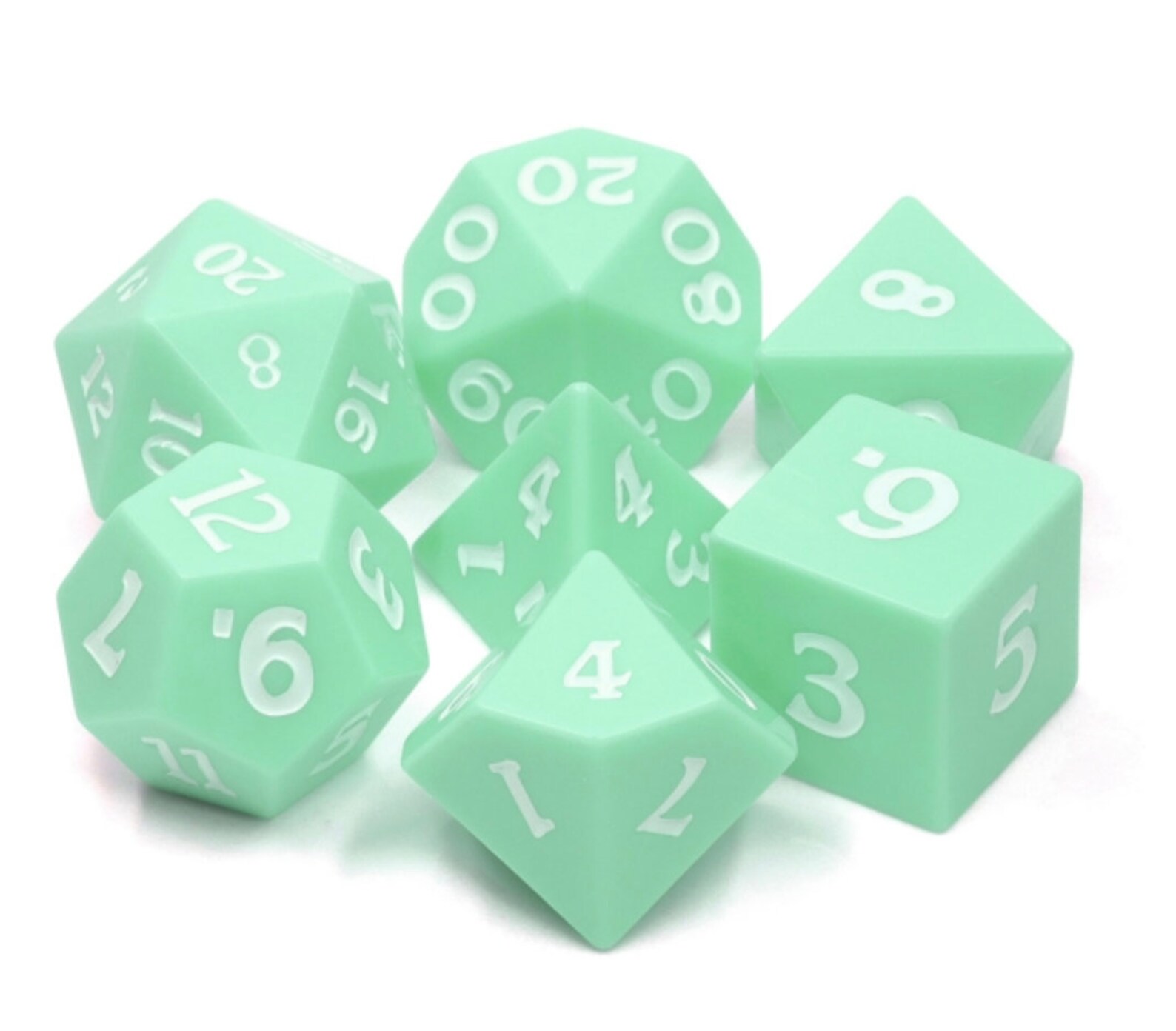 Mint Cream Dice Set Etsy