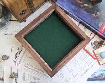 Green Felt Dice Tray, RPG, DND, Dungeons and Dragons Rolling Tray
