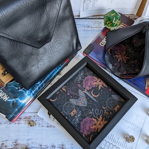 Witch and Cats Dice Tray Bundle Rolling Tray, Personalised Tray, Tabletop Gamer, Roll Play Games, Dungeons and Dragons, DND, Dice Tray Gift