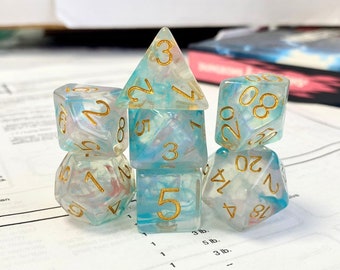 Fairy's Dream Dice Set, Dungeons and Dragons Dice (7), DND, TTRPG, Polyhedral Dice