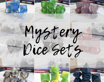 Mystery Dice Set, Dungeons and Dragons Dice (7), DND, TTRPG, Polyhedral Dice