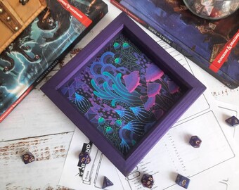 Mushroom Garden Dice Tray, Personalised Dnd Dice Tray, Gaming Dice Tray, TTRPG Dice Tray,