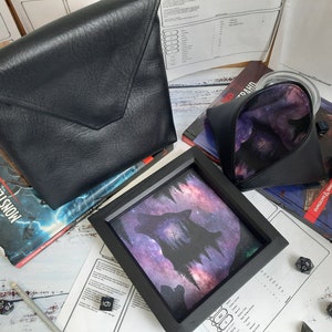 Howling Wolf Dice Tray Bundle, Rolling Tray, Personalised Tray, Tabletop Gamer, Roll Play Games, Dungeons and Dragons, DND, Dice Tray Gift
