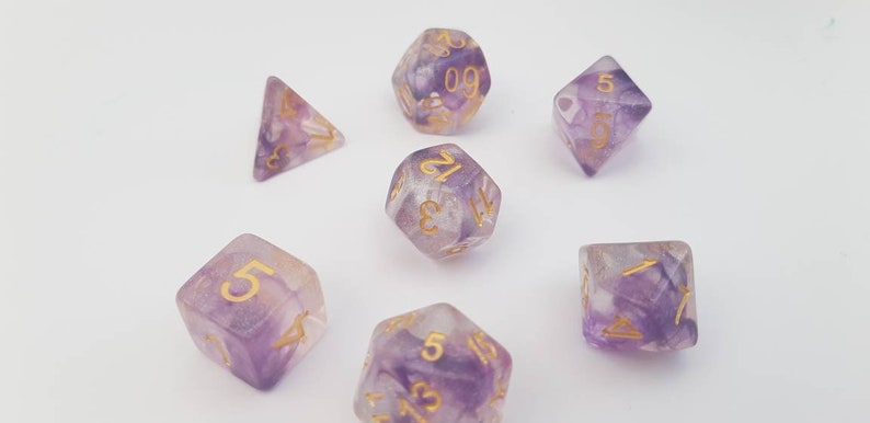 Iridescent Dice Set Electric Storm
