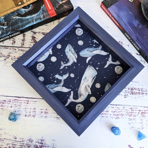 Celestial Whales Dice Tray, Personalised Dnd Dice Tray, Gaming Dice Tray, TTRPG Dice Tray,