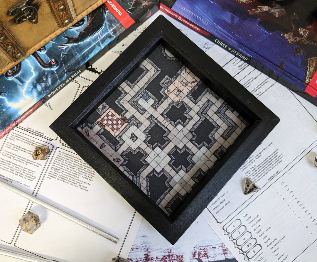 Dungeon Map Dice Tray, Rolling Tray, Personalised Tray, Tabletop Gamer ...