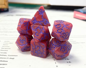 Bloodhunters Shattered Soul Dice Set, Dungeons and Dragons Dice (7), DND, TTRPG, Polyhedral Dice