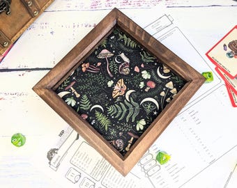 Woodland in Bloom Dice Tray, RPG, DND, Dungeons and Dragons Rolling Tray