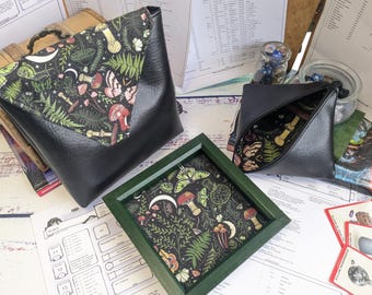 Woodland in Bloom Dice Tray Bundle, Rolling Tray, Personalised Tray, Tabletop Gamer, Roll Play Games, Dungeons and Dragons, Dice Tray Gift