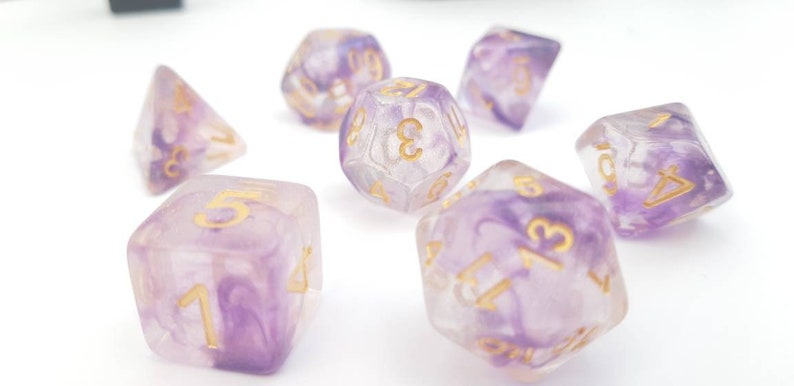 Iridescent Dice Set Electric Storm