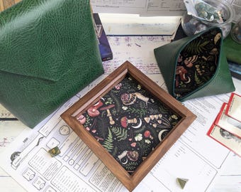 Woodland in Bloom Dice Tray Bundle, Rolling Tray, Personalised Tray, Tabletop Gamer, Roll Play Games, Dungeons and Dragons, Dice Tray Gift