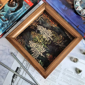 Forest Dice Tray, Personalised Dnd Dice Tray, Gaming Dice Tray, TTRPG Dice Tray,