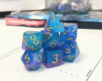 Ethereal Soul Dice Set, Dungeons and Dragons Dice (7), DND, TTRPG, Polyhedral Dice