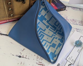 Ready To Ship - Handmade Retro Dungeon Map Dice Bag for Dungeons and Dragons Dice Sets, Tokens, RPG, TTRPG, DND, Bag of Holding