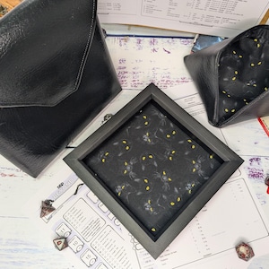 Black Cat Dice Tray, Rolling Tray, Personalised Tray, Tabletop Gamer, Roll Play Games, Dungeons and Dragons, DND, Dice Tray Gift