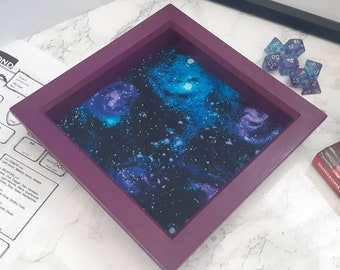 Galaxy Dice Tray, Rolling Tray, Personalised Tray, Tabletop Gamer, Roll Play Games, Dungeons and Dragons, DND, Dice Tray Gift