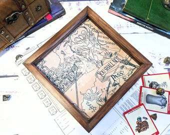 Mines of the Deep Dice Tray, Personalised Dnd Dice Tray, Gaming Dice Tray, TTRPG Dice Tray,