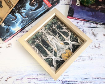 Elves in the Woods Dice Tray, Personalised Dnd Dice Tray, Gaming Dice Tray, TTRPG Dice Tray,