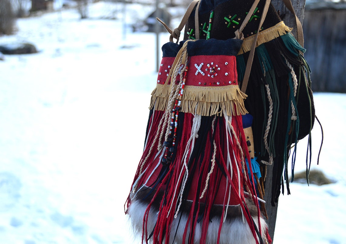 Boho fringe purse. Shaman Medicine bag for your little tings. Etsy
