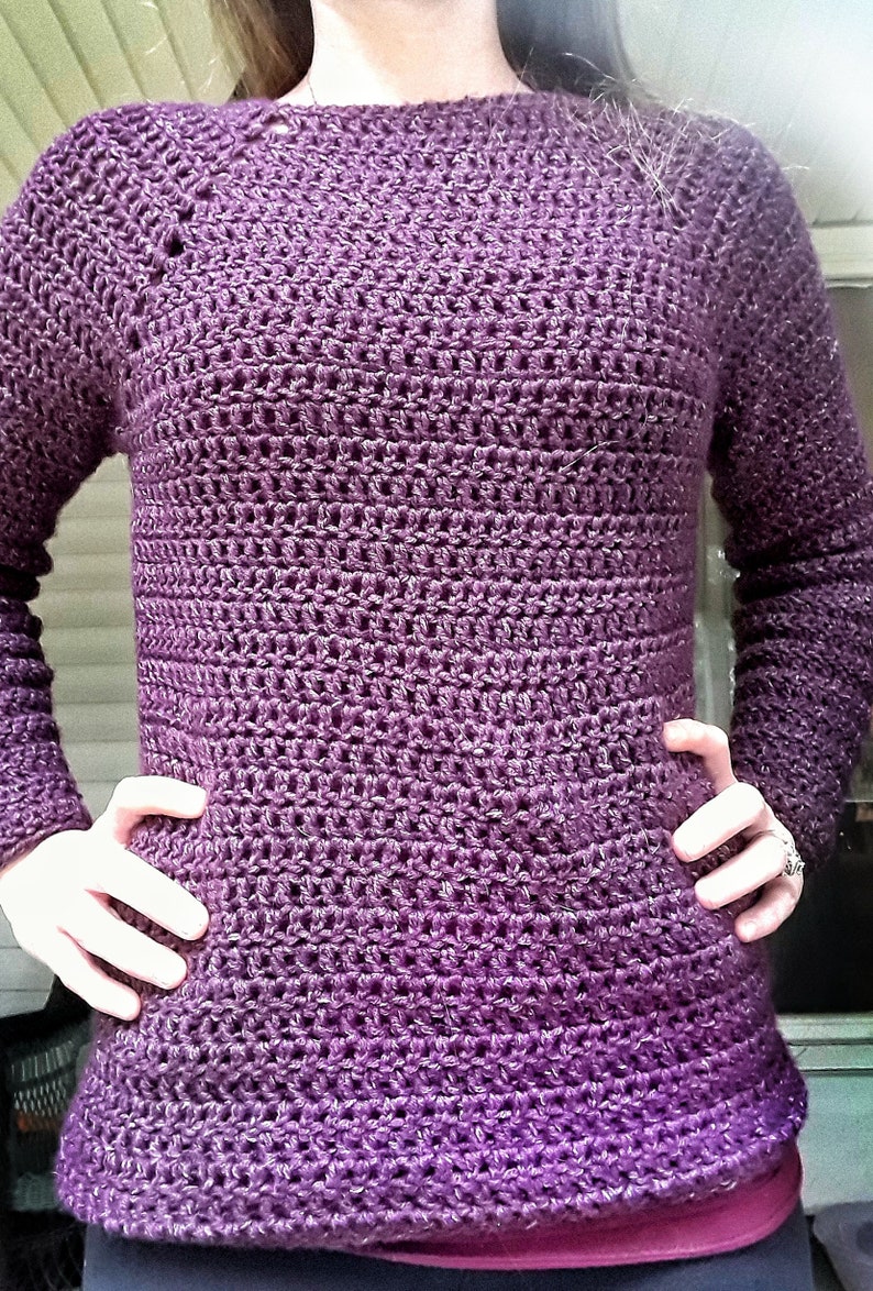 Raglan Sweater Crochet Pattern Pullover Sweater Raglan | Etsy