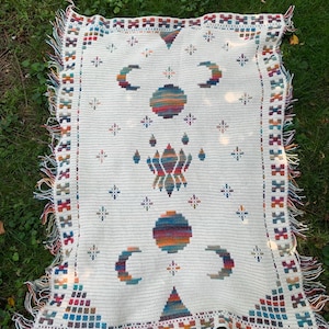 Overlay mosaic crochet blanket pattern, transitions blanket, crochet tutorial, crochet throw blanket, mosaic crochet chart