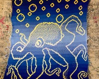 Octopus Mosaic Crochet Blanket Pattern, Reversible Overlay (PDF Pattern)