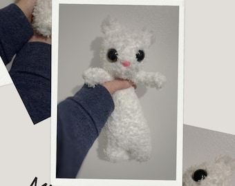 Crochet amigurumi pattern, toy cat, stuffed animal, weighted plushy, cat tutorial