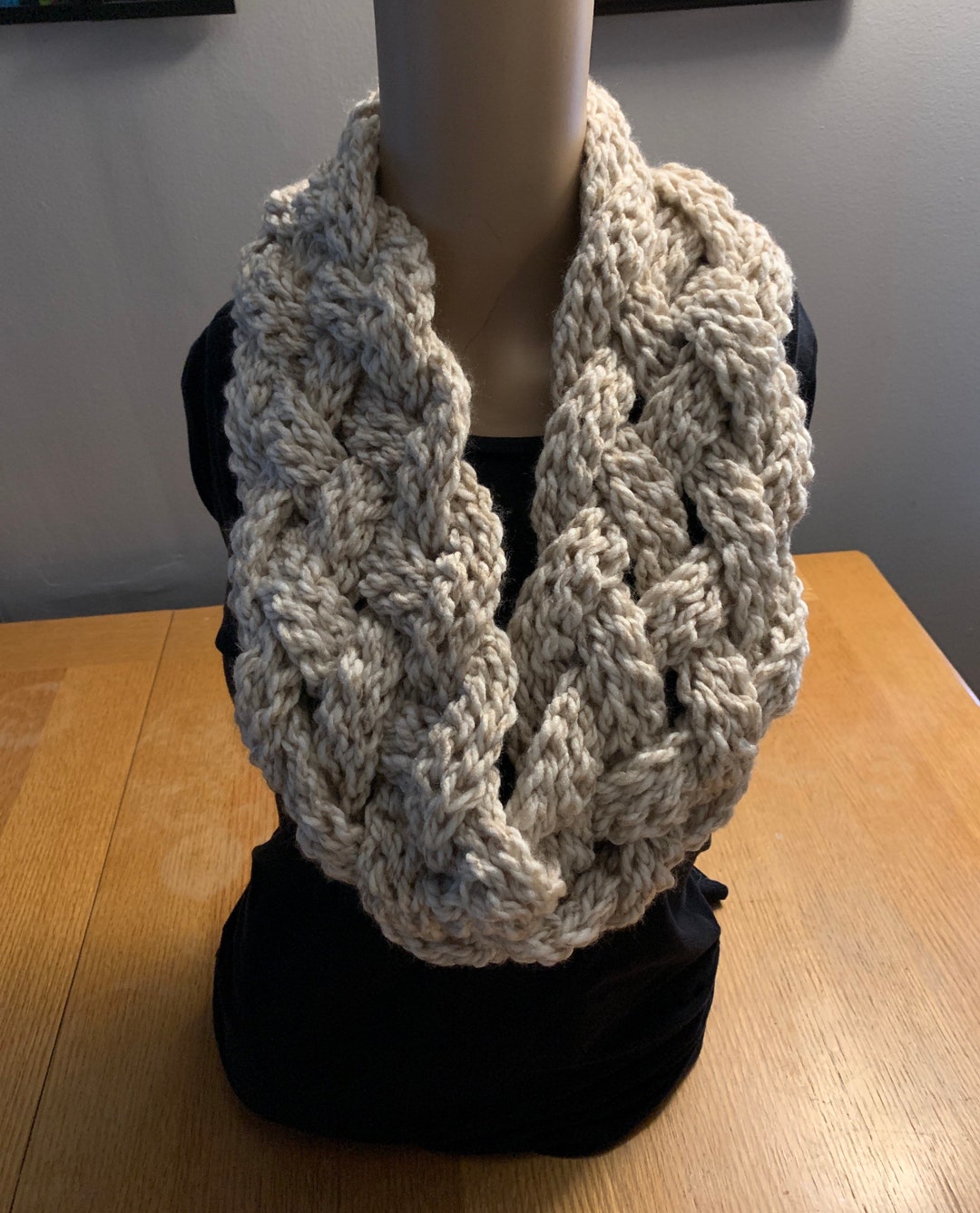 Braided Chunky Crochet Cowl Pattern, Infinity Scarf (PDF Pattern) - Etsy