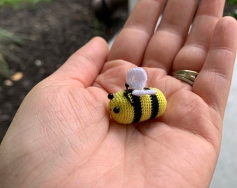 Micro Crochet Bee Pattern, Amigurumi Bumblebee (PDF Pattern)