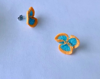 Micro Crochet Flower Earring Pattern, Tropical Jewelry (PDF Pattern)