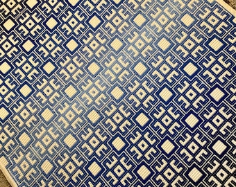 Mosaic Crochet Blanket Pattern, Repeating Design (PDF Pattern)