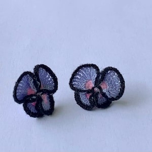 crochet pattern, crochet earrings, crochet jewelry, flower earrings, flower motif, crochet flower, crochet butterfly, microcrochet earring