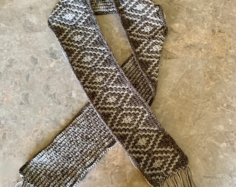 Mosaic Diamond Crochet Scarf Pattern (PDF Pattern)