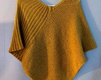 Crochet poncho pattern, DIGITAL DOWNLOAD, crochet pattern, crochet wrap