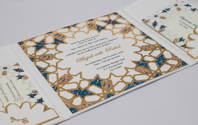 Blue Wedding Invitation