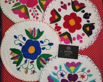 Handmade Tortillero Holder Embroidered Tortilla Warmer Bread Warmer Tortillero Mexicano Bordado