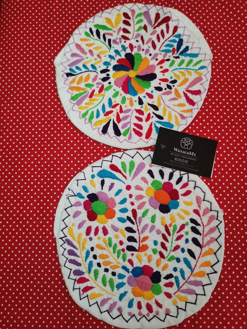 Handmade Tortillero Holder Embroidered Tortilla Warmer Bread Warmer Tortillero Mexicano Bordado