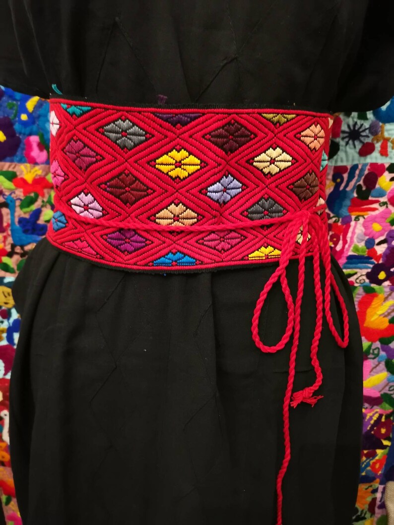 Hand Embroidered Belts Faja Fiesta Mexicana Mexican Style Etsy