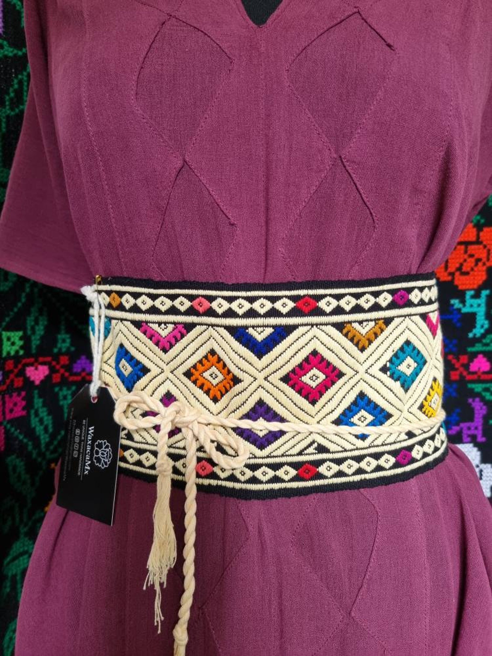 Hand Embroidered Belts Faja Fiesta Mexicana Mexican Style Etsy