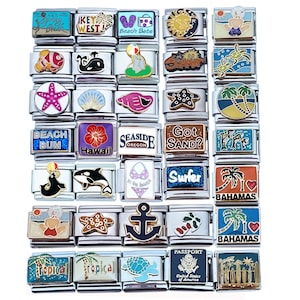 9mm Italian Charm For Bracelet Summer Beach Tropical Ocean Travel Hawaii Key West Spring Break