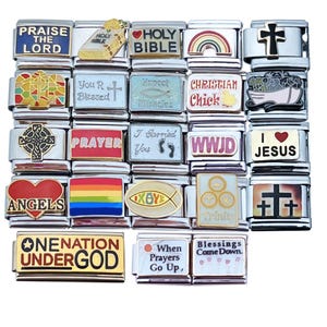 U-PICK Religious Theme 9mm Italian Charm For Bracelet Modular Laser Enamel Links