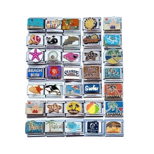 9mm Italian Charm For Bracelet Summer Beach Tropical Ocean Travel Hawaii Key West Spring Break