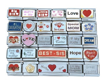 U-PICK Sisters & Famiy 9mm Italian Charm For Bracelet Modular Enamel Links