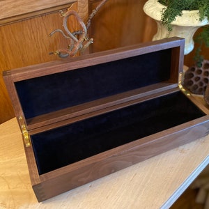 Handmade Watch and Cufflink Box Natural Walnut Finish with Optional Personalisation image 5