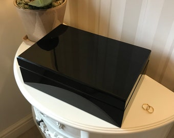 Keepsake Box - Wooden Handmade High Gloss Black