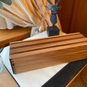 Handmade Oak and Walnut Watch and Cufflink Box with Optional Personalisation