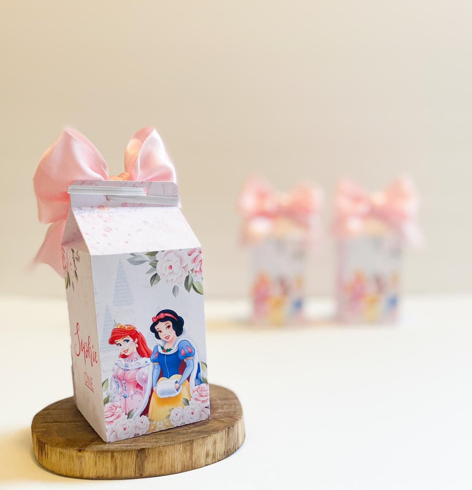 Disney Princess Party Favor Milk Box. Cajas de golosinas Etsy