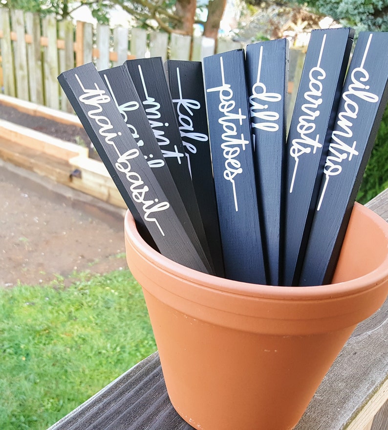 Garden Stakes Markers HERB Collection West Seattle | Etsy