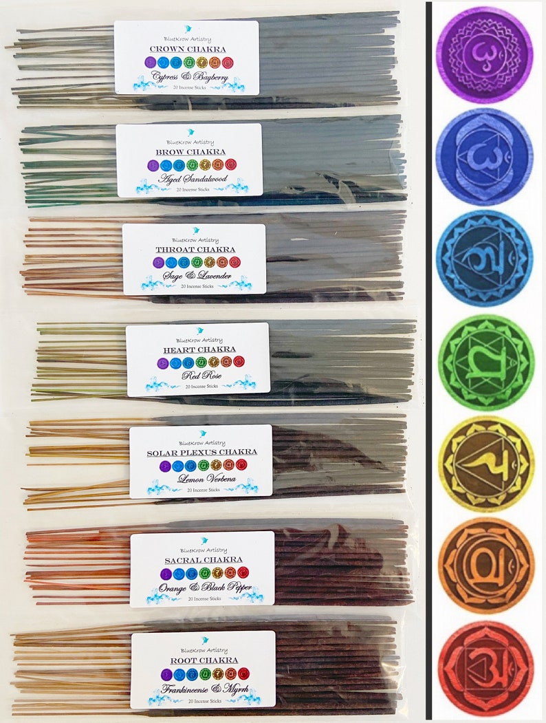 Chakra Incense Sticks aromatherapy handmade Incense Sticks Etsy